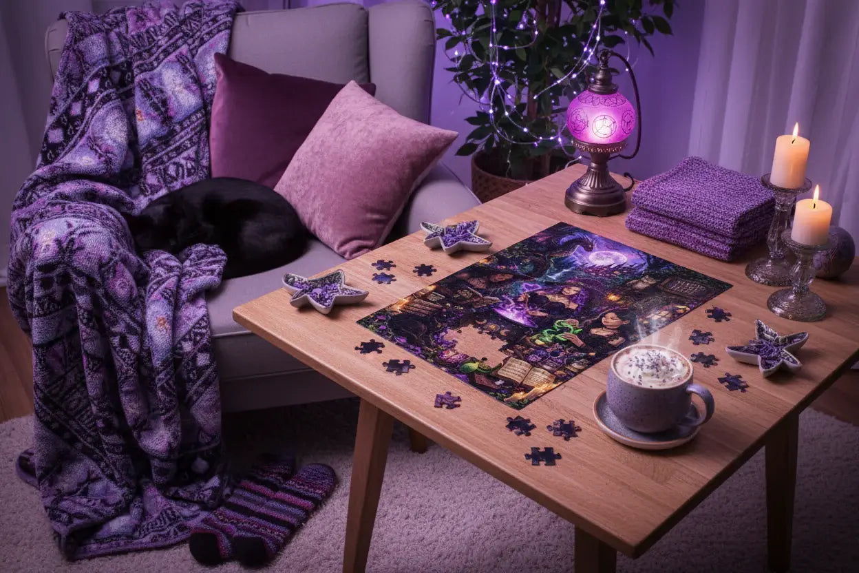Witches in the Woods Puzzle - 1014pcs - Pink Sweetheart