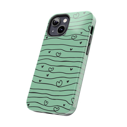 Scribble Love Hearts Phone Case