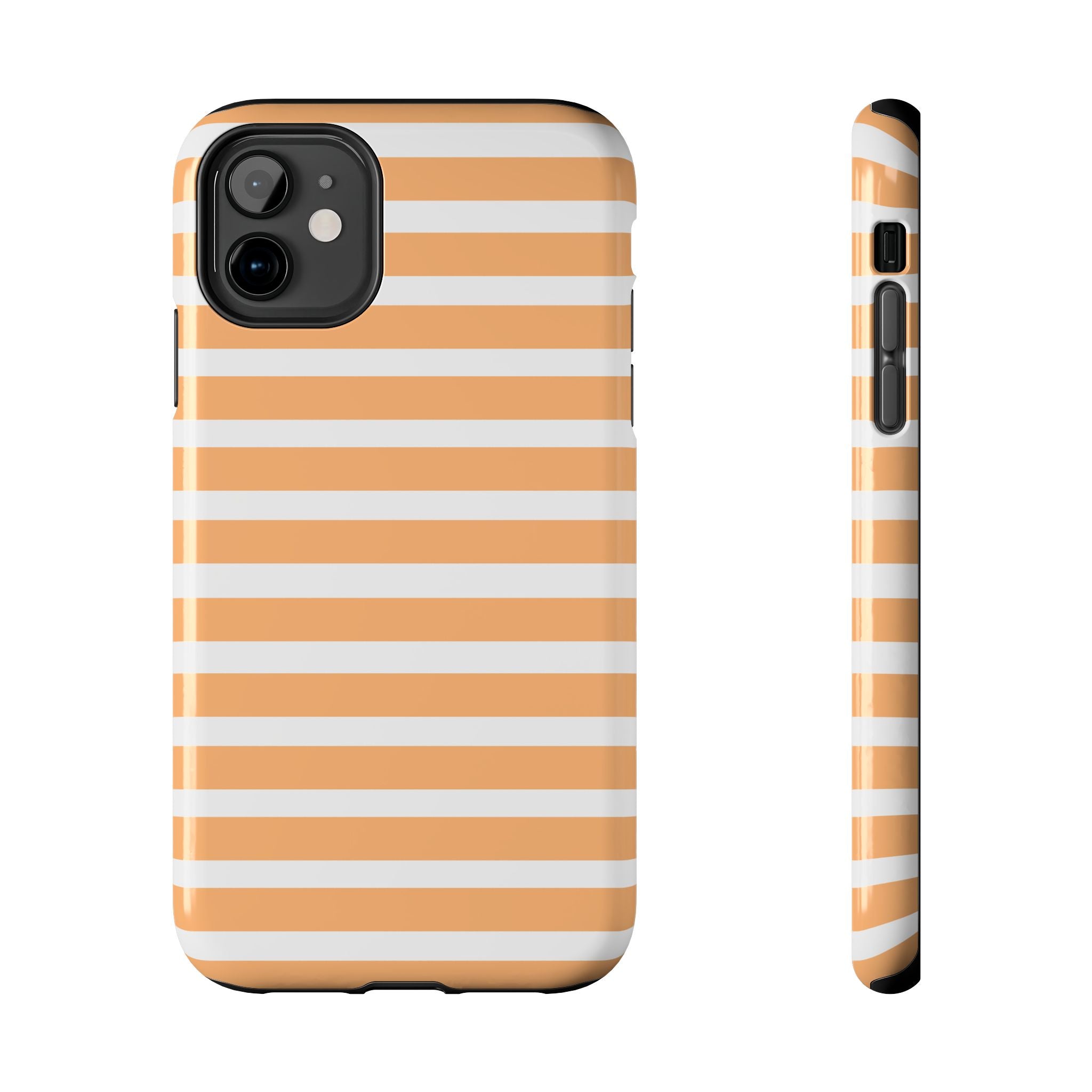 Orange Stripe Lines Phone Case (Apple & Android)