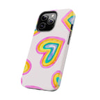 Rainbow Hearts Phone Case (Apple & Android) - Pink Sweetheart