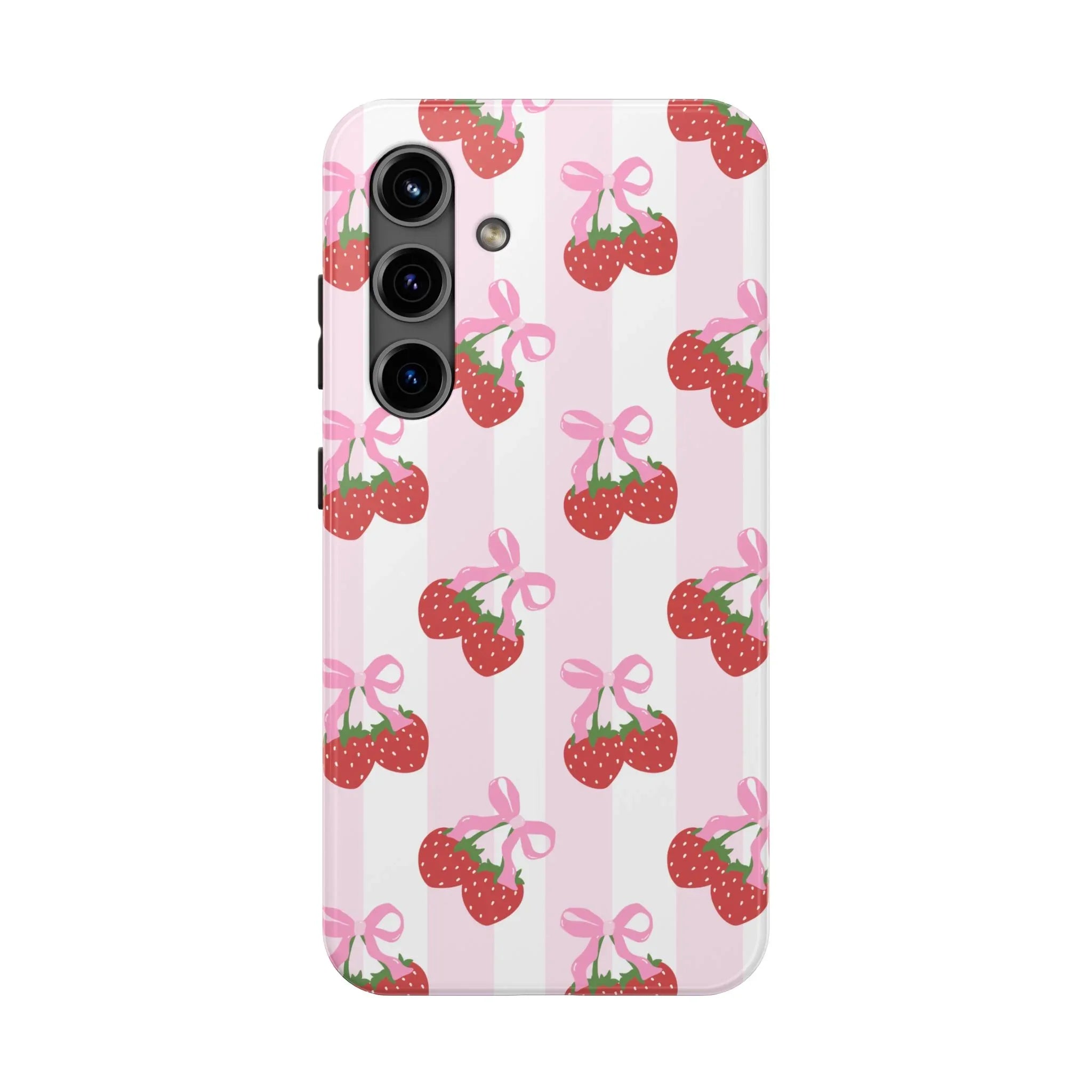 Strawberry Cherries Phone Case (Apple & Android) - Pink Sweetheart