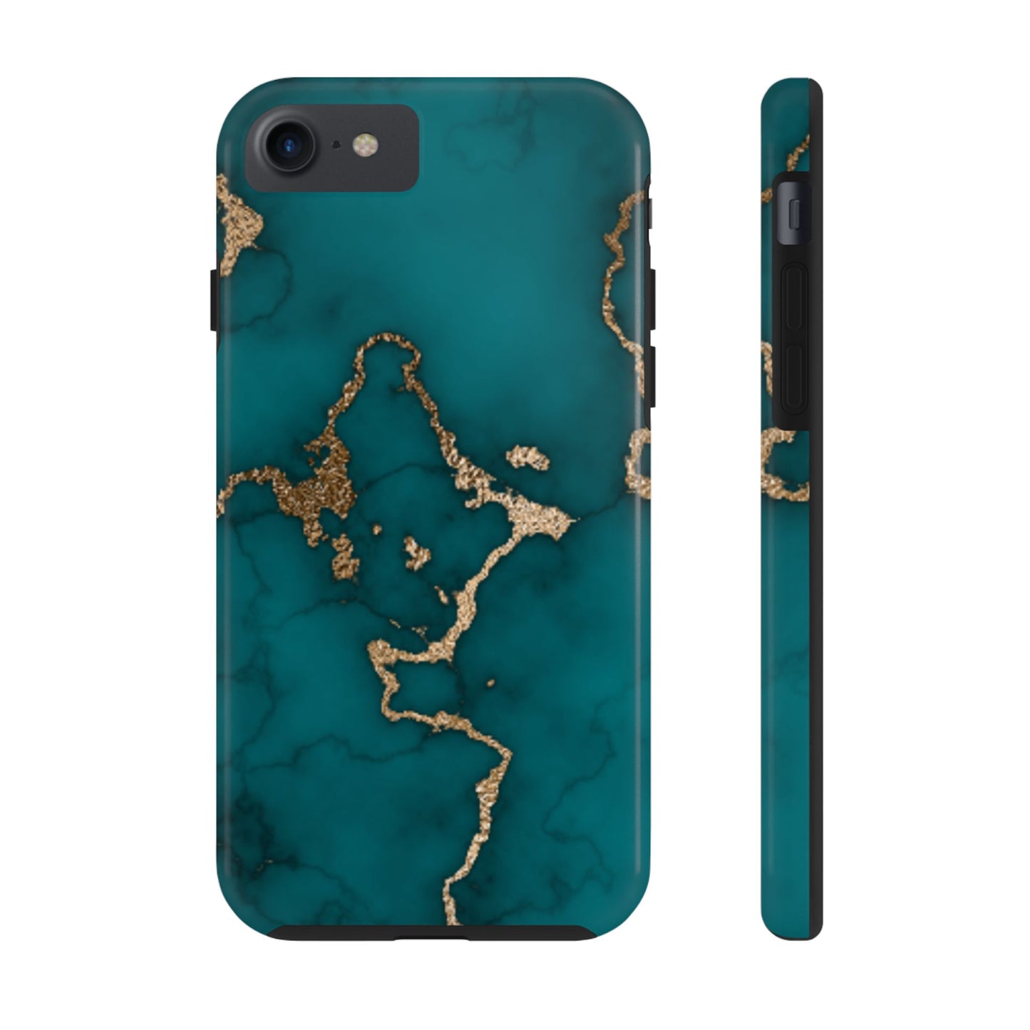 Green & Gold Marble Phone Case