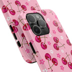 Pink Cherry Sparkle Pattern Tough Phone Case (Apple & Android) - Pink Sweetheart