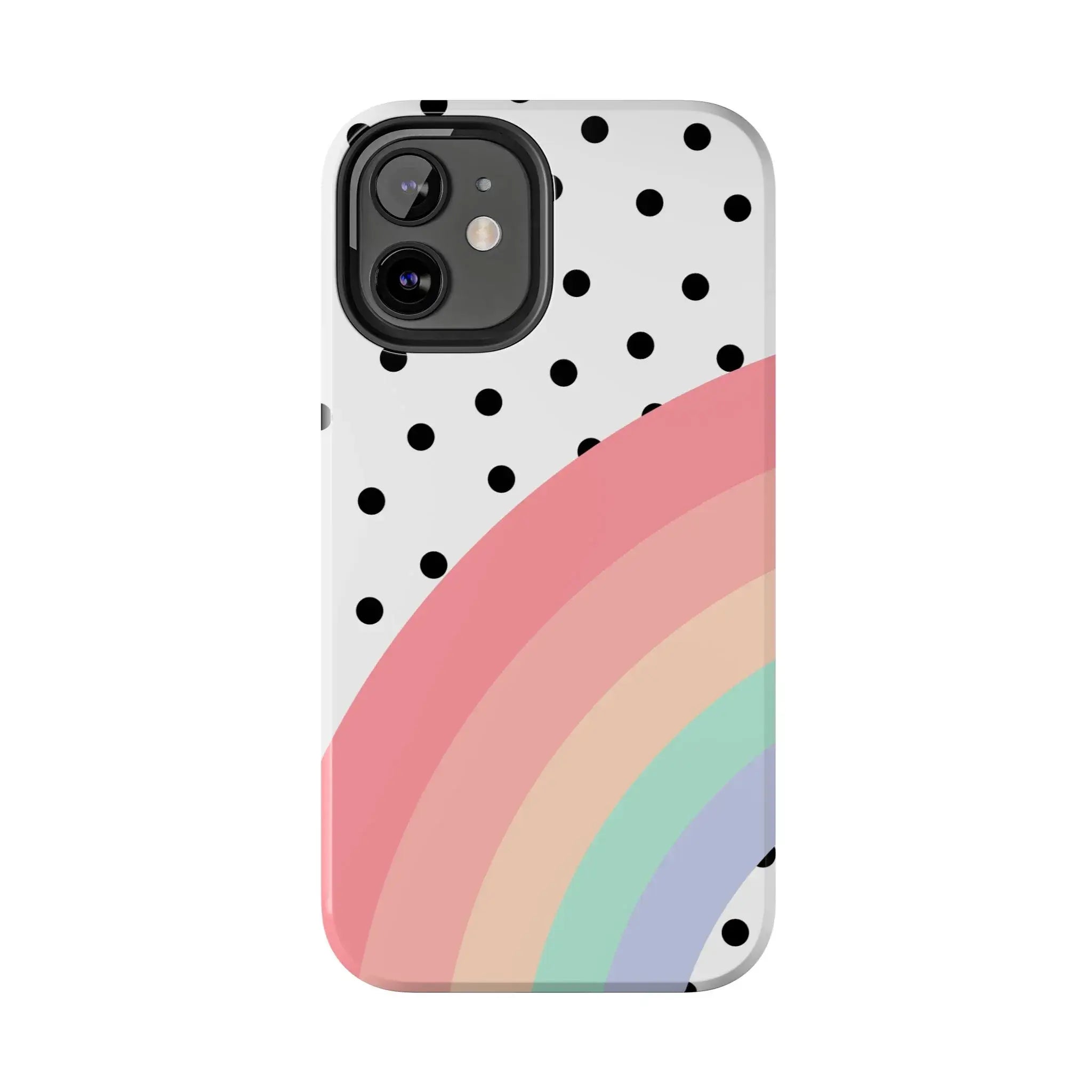 Polka Dot Rainbow Phone Case (Apple & Android) - Pink Sweetheart
