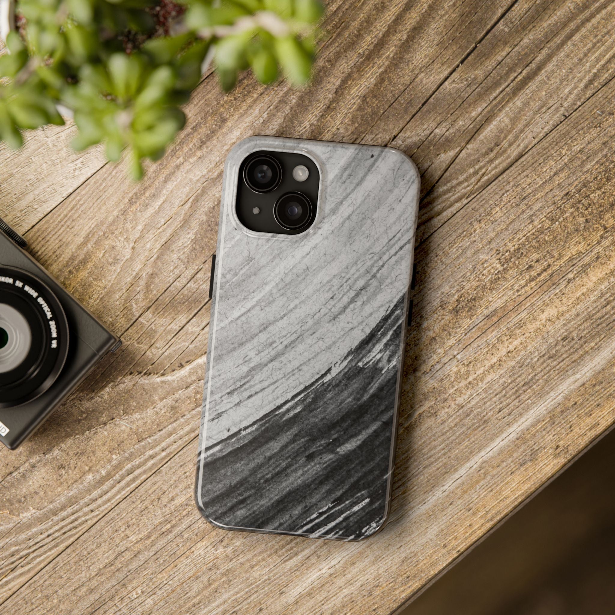 Black & Gray Phone Case (Apple & Android)
