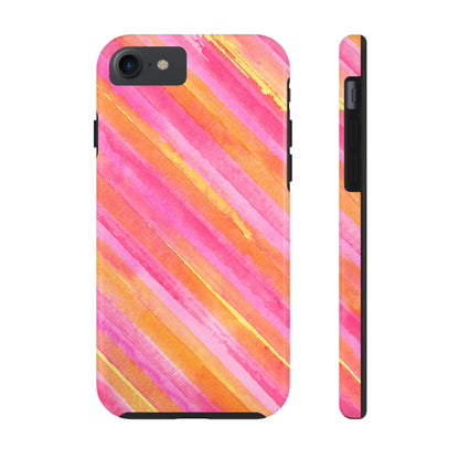 Pink Lemon Stripes Phone Case