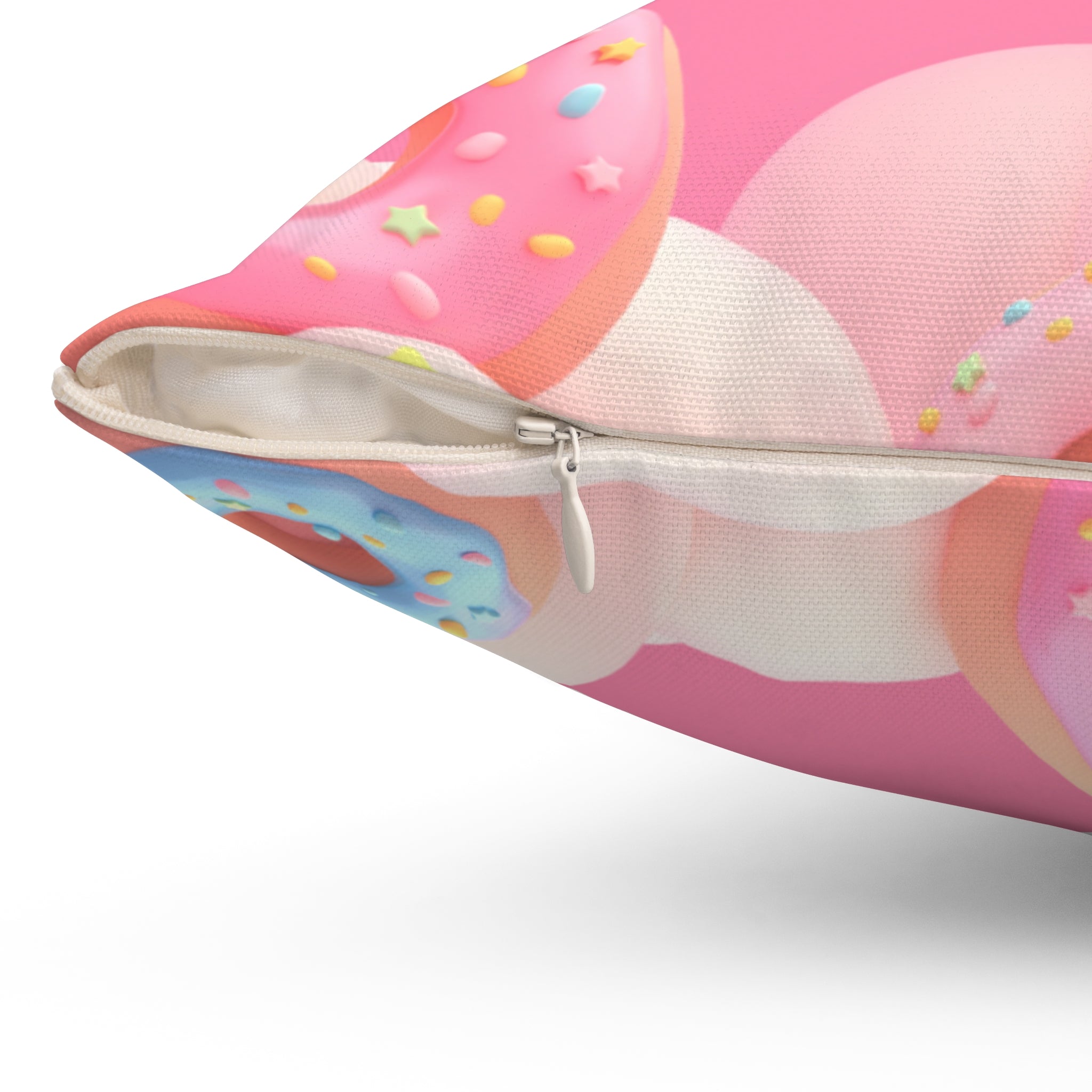 Pink Donut Dreams Square Pillow