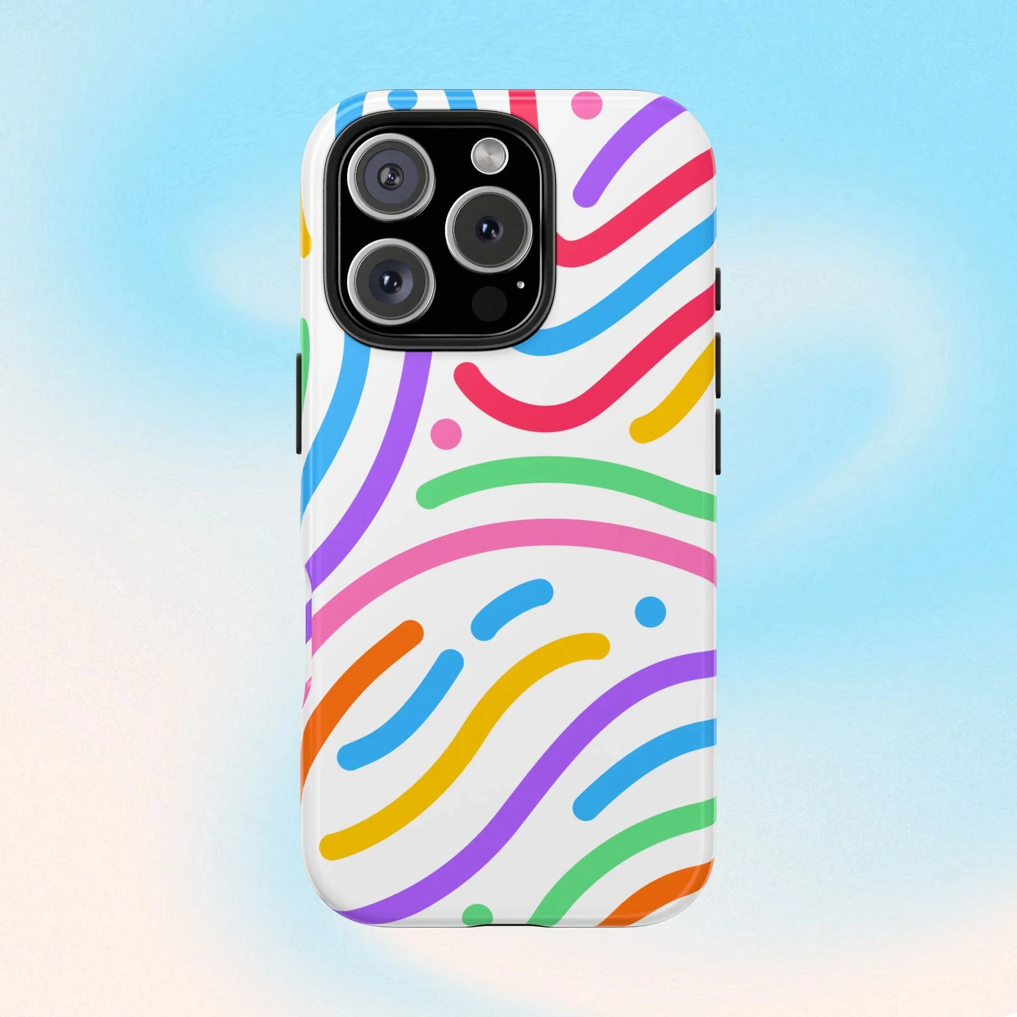 Rainbow Swirls Phone Case (Apple & Android) - Pink Sweetheart