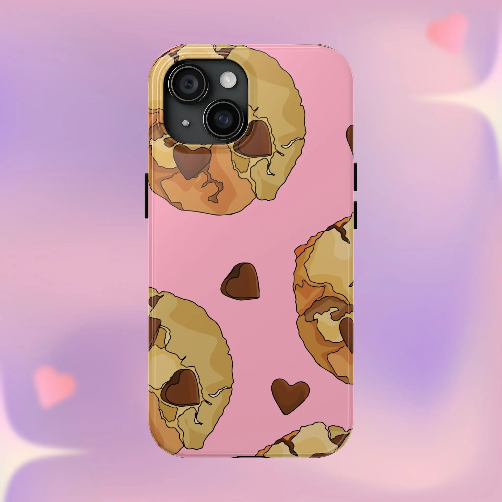 Chocolate Chip Cookies Phone Case (Apple & Android) - Pink Sweetheart