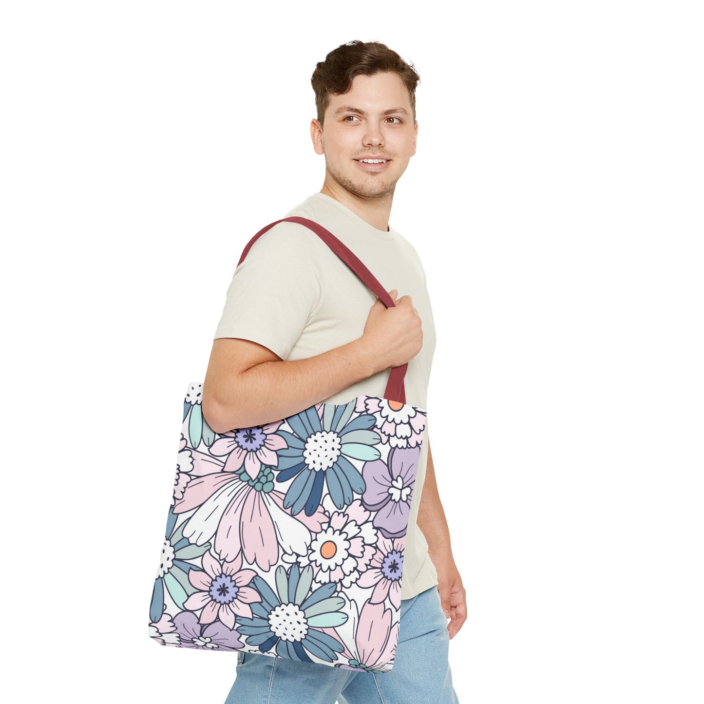 Vintage Floral Bloom Tote Bag