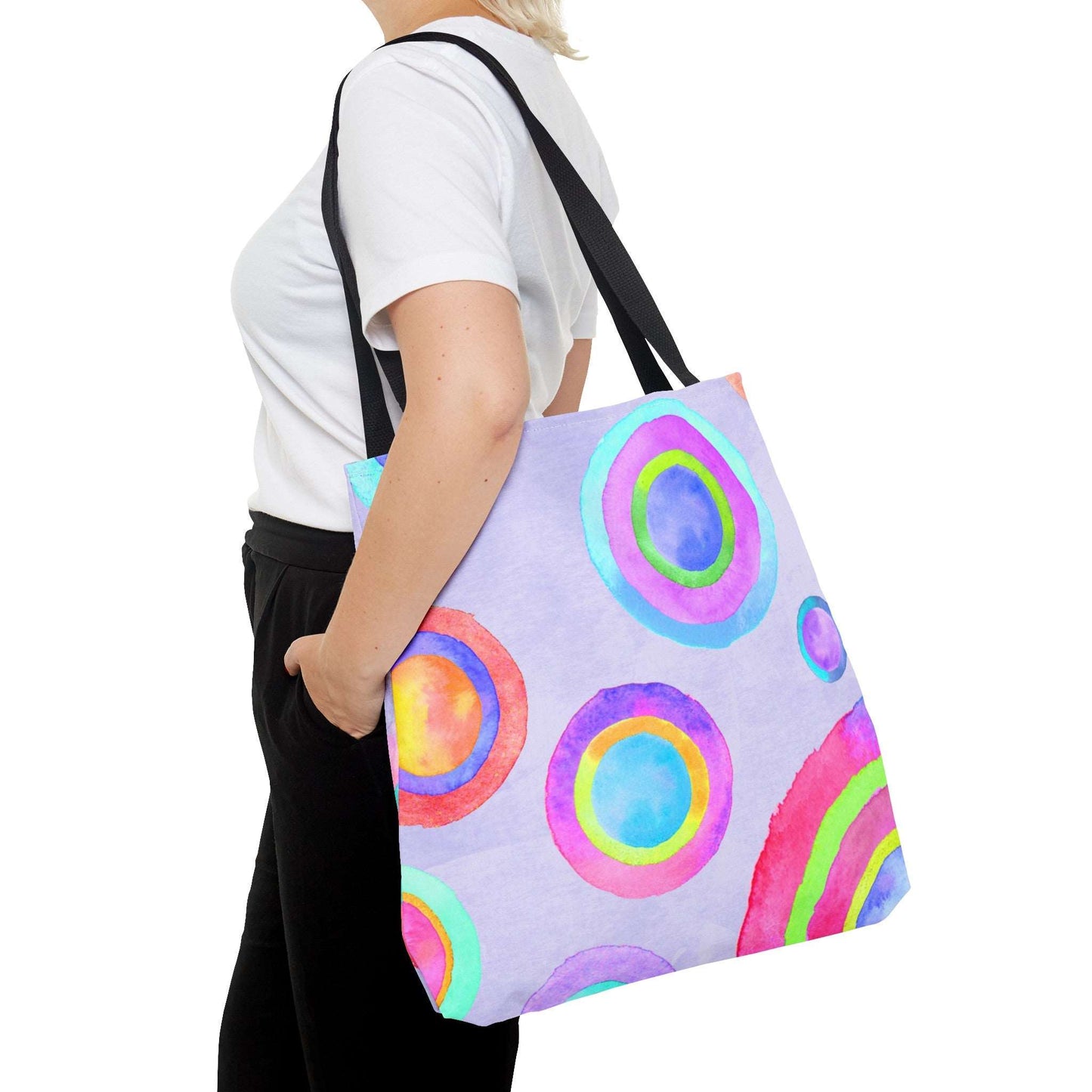 Abstract Painted Circles Tote Bag