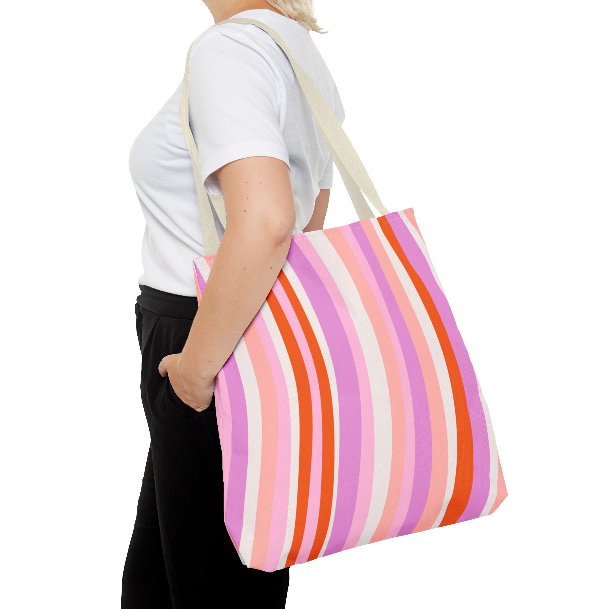Retro Groovy Waves Tote Bag