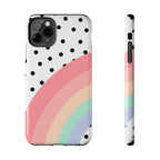 Polka Dot Rainbow Phone Case (Apple & Android) - Pink Sweetheart