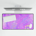 Purple Paint Splash Desk Mat - Pink Sweetheart