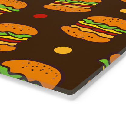 Burger Glass Cutting Board