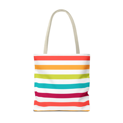 Colorful Candy Lines Tote Bag