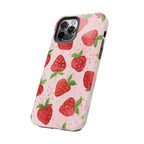 Cute Strawberries Phone Case (Apple & Android) - Pink Sweetheart