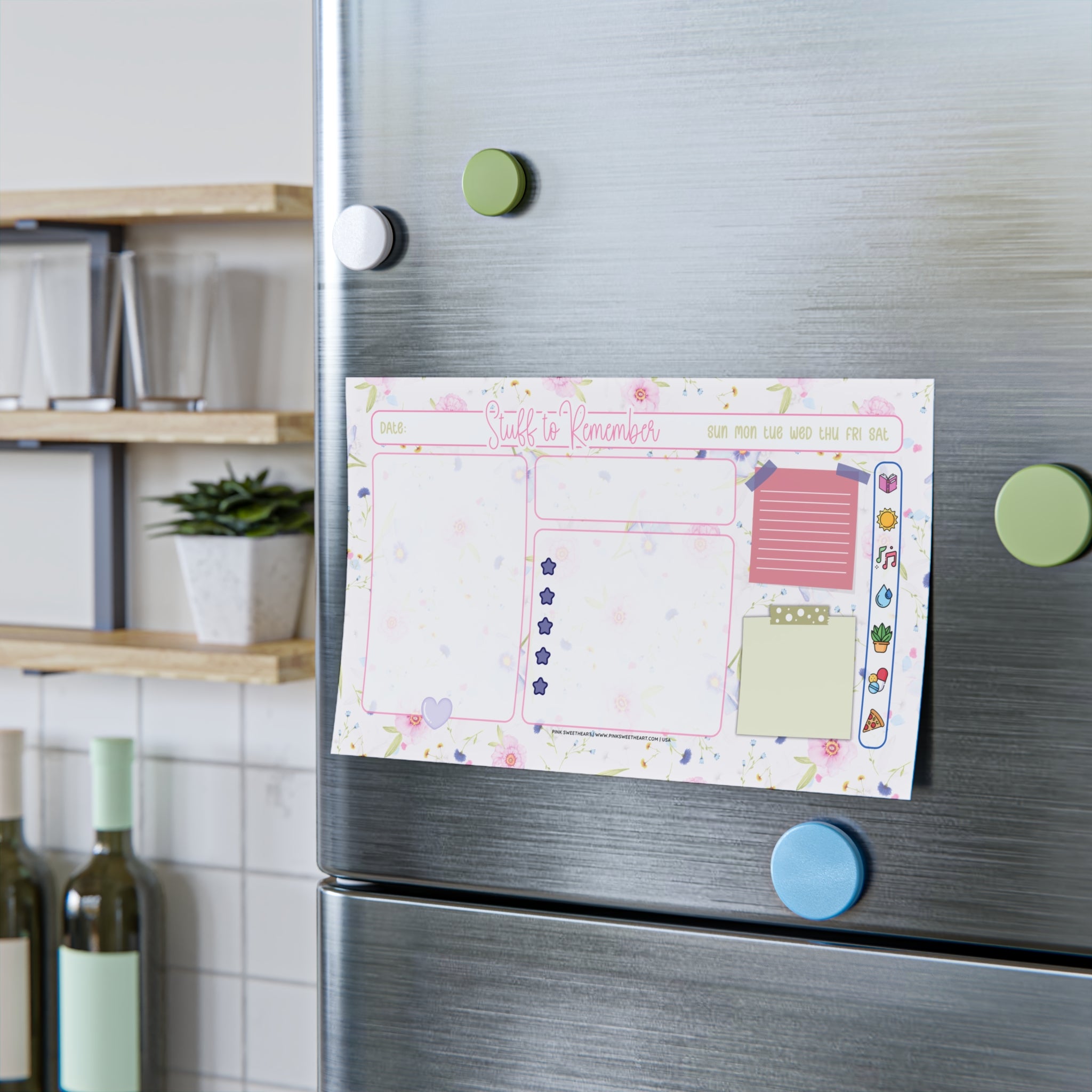 Soft Sweet Florals Sticky Note Pad