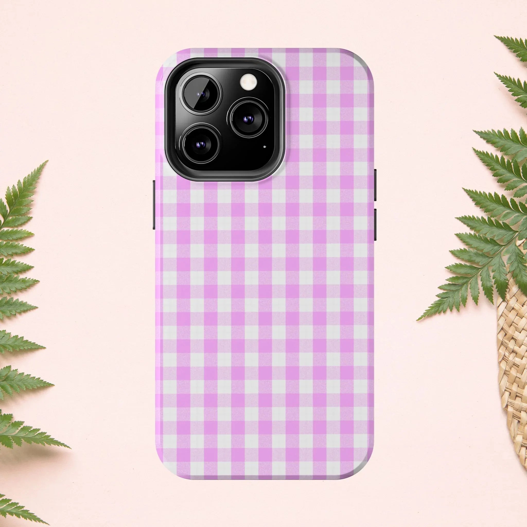 Pink Gingham Phone Case (Apple & Android) - Pink Sweetheart