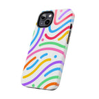 Rainbow Swirls Phone Case (Apple & Android) - Pink Sweetheart