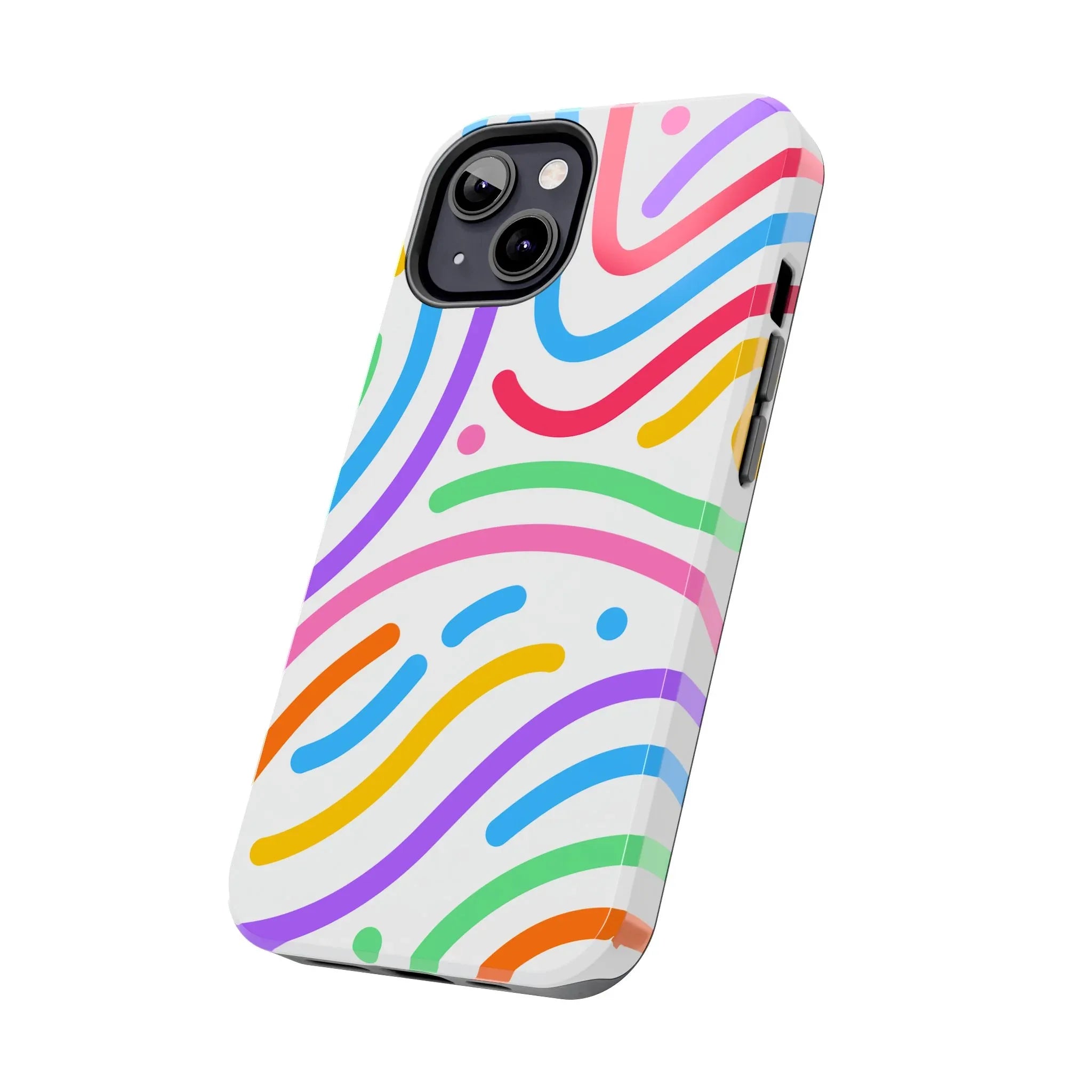 Rainbow Swirls Phone Case (Apple & Android) - Pink Sweetheart