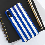 Blue & White Stripes Phone Case (Apple & Android)