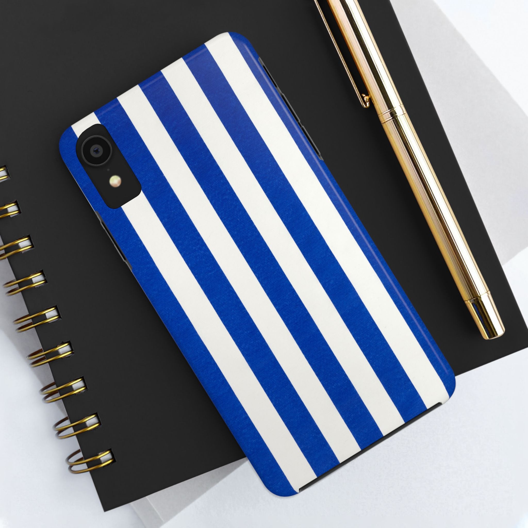 Blue & White Stripes Phone Case (Apple & Android)