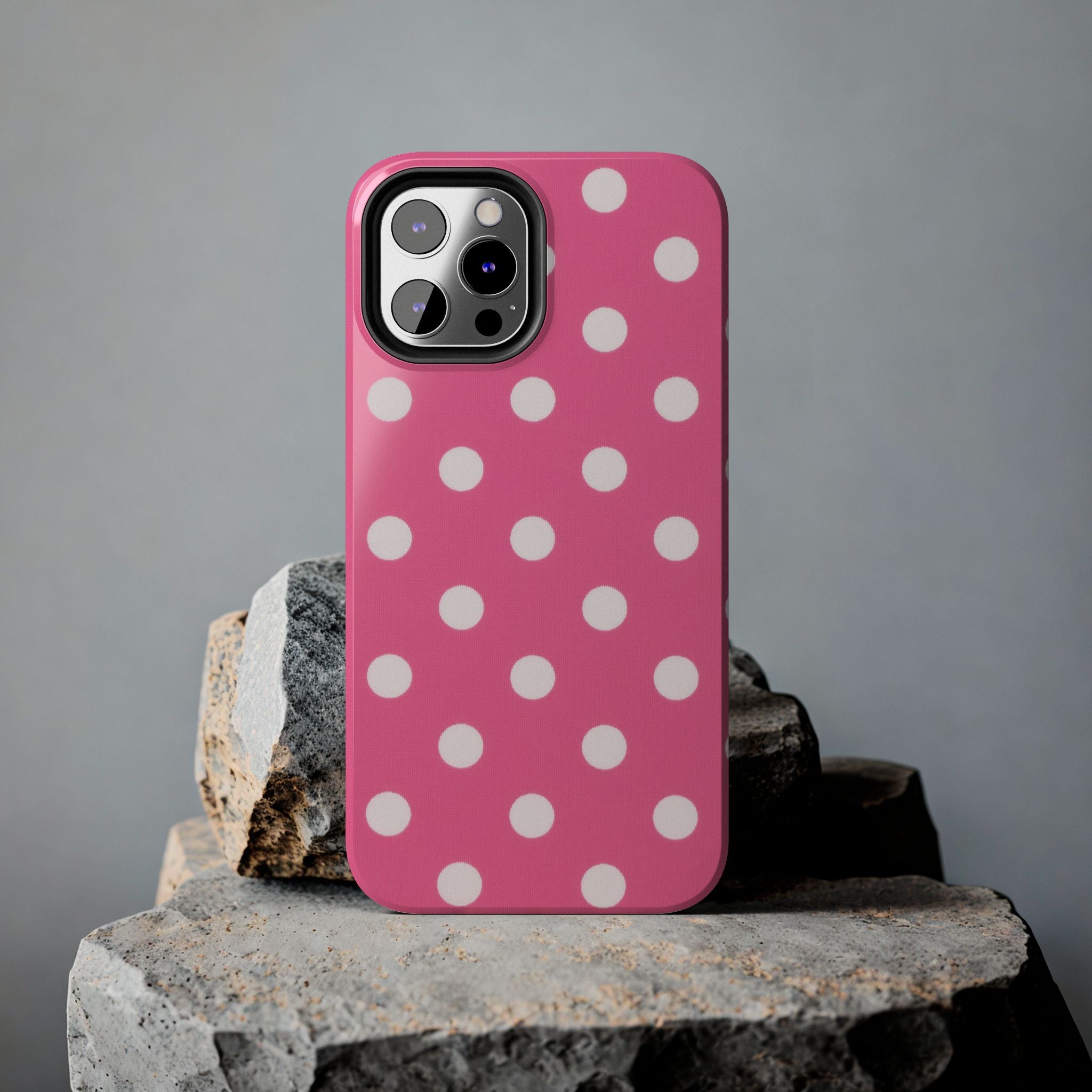 Pink Polka Dot Phone Case (Apple & Android)