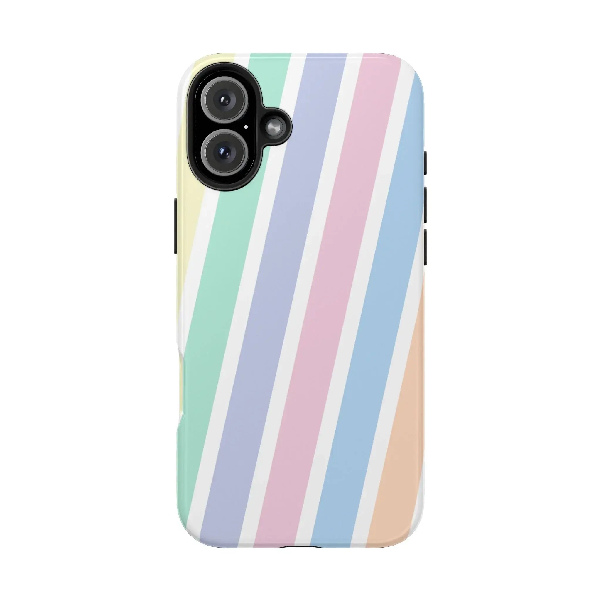 Pretty Pastel Lines Phone Case (Apple & Android) - Pink Sweetheart
