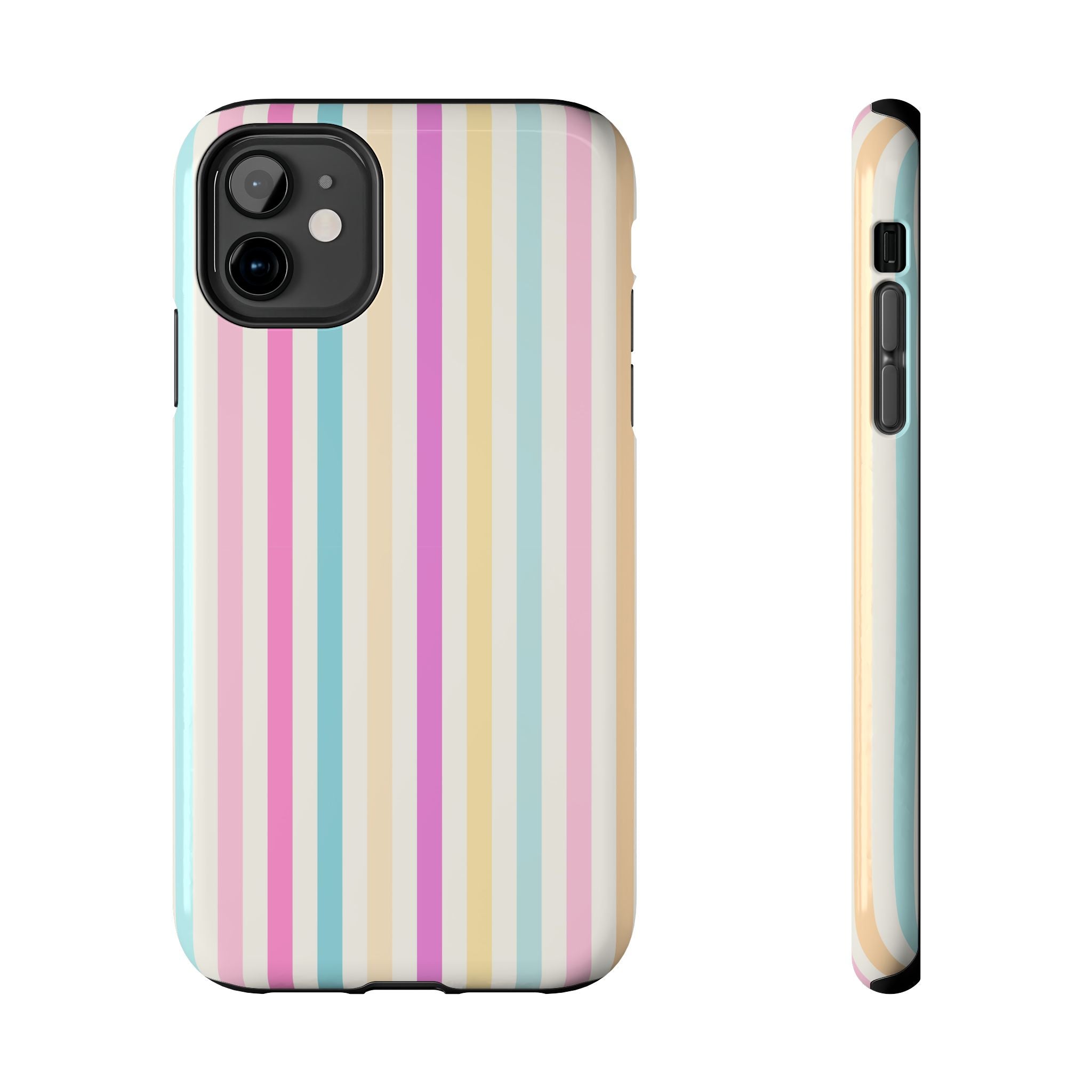 Pastel Candy Stripes Phone Cases (Apple & Android)