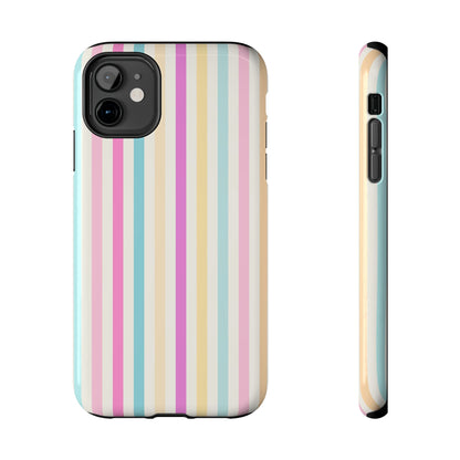 Pastel Candy Stripes Phone Cases