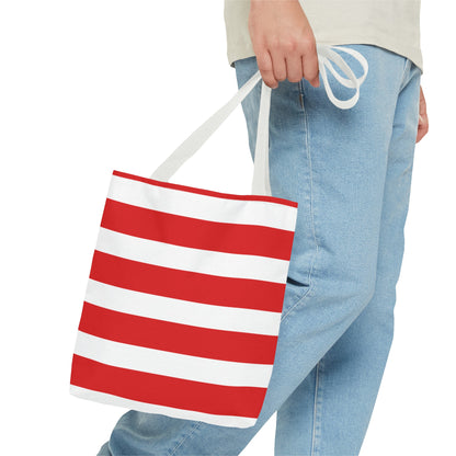 Red & White Peppermint Tote Bag