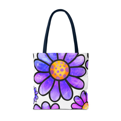 Purple Florals Tote Bag