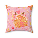 Big Gingerbread House Square Pillow