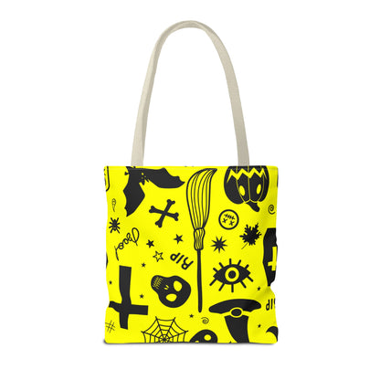 Spooky Neon Halloween Tote Bag