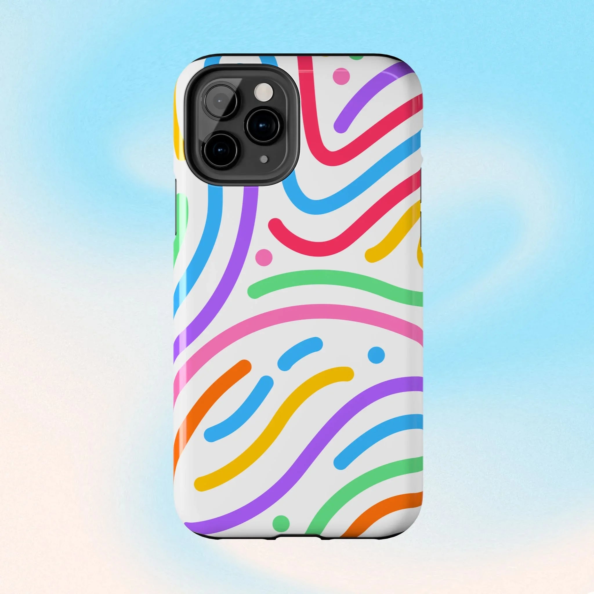 Rainbow Swirls Phone Case (Apple & Android) - Pink Sweetheart