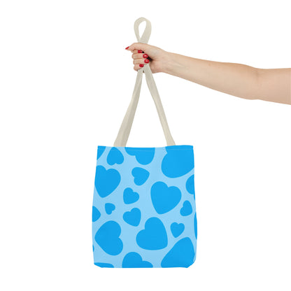 Blue Hearts Tote Bag