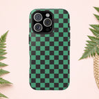 Checkered Kimono Tough Phone Case (Apple & Android) - Pink Sweetheart
