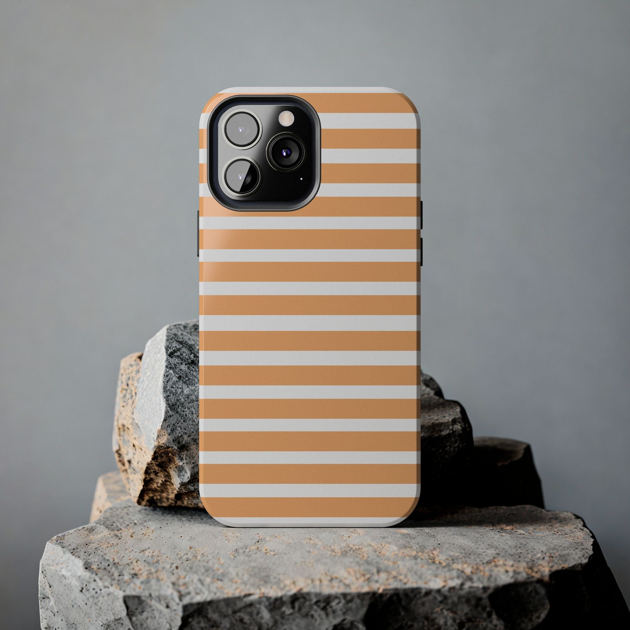Orange Stripe Lines Phone Case (Apple & Android)