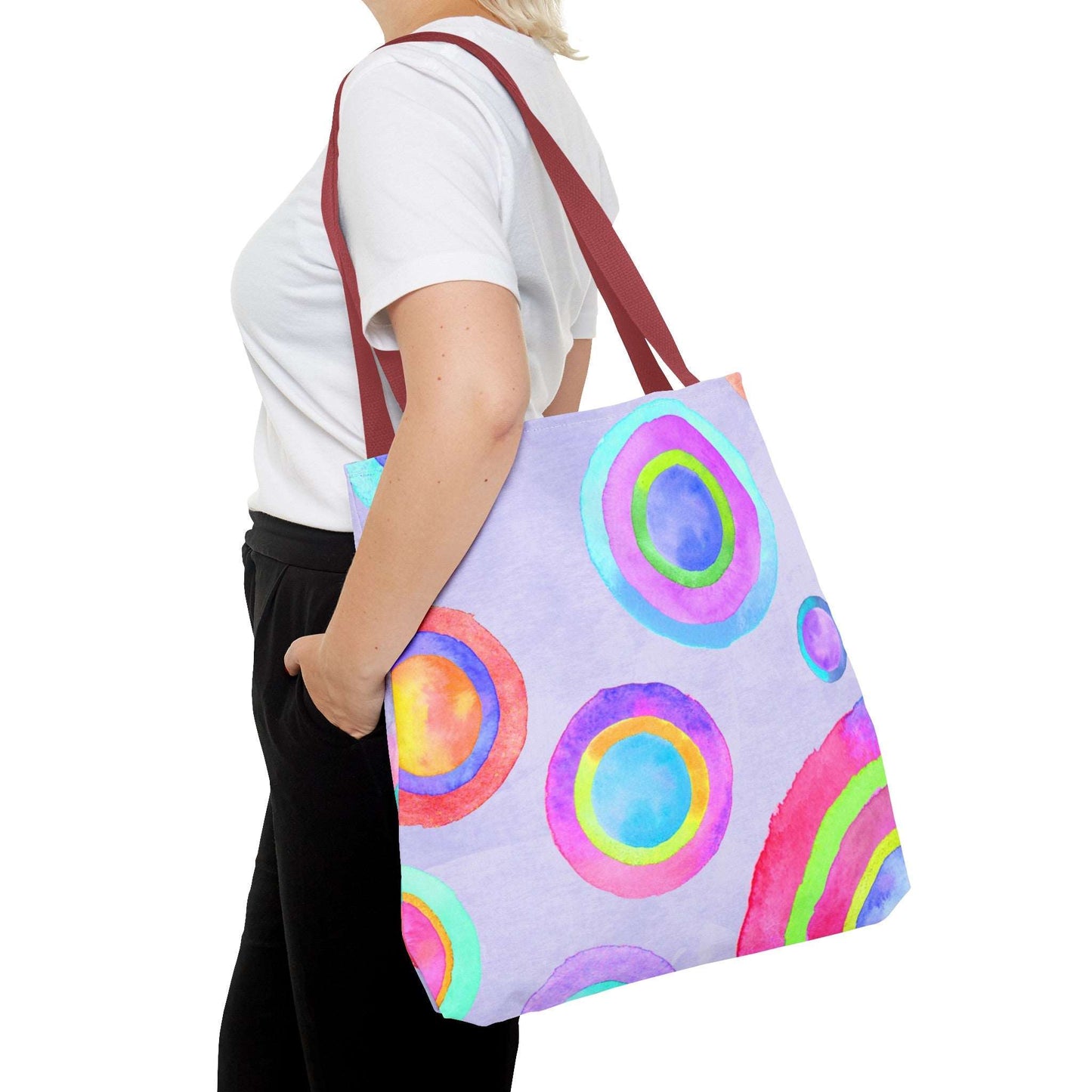 Abstract Painted Circles Tote Bag