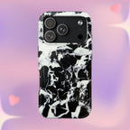 Black & White Shattered Phone Case (Apple & Android) - Pink Sweetheart