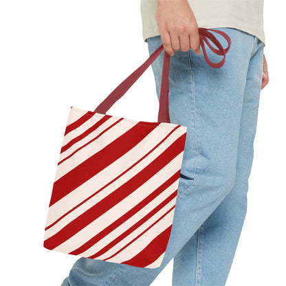 Peppermint Candy Cane Tote Bag