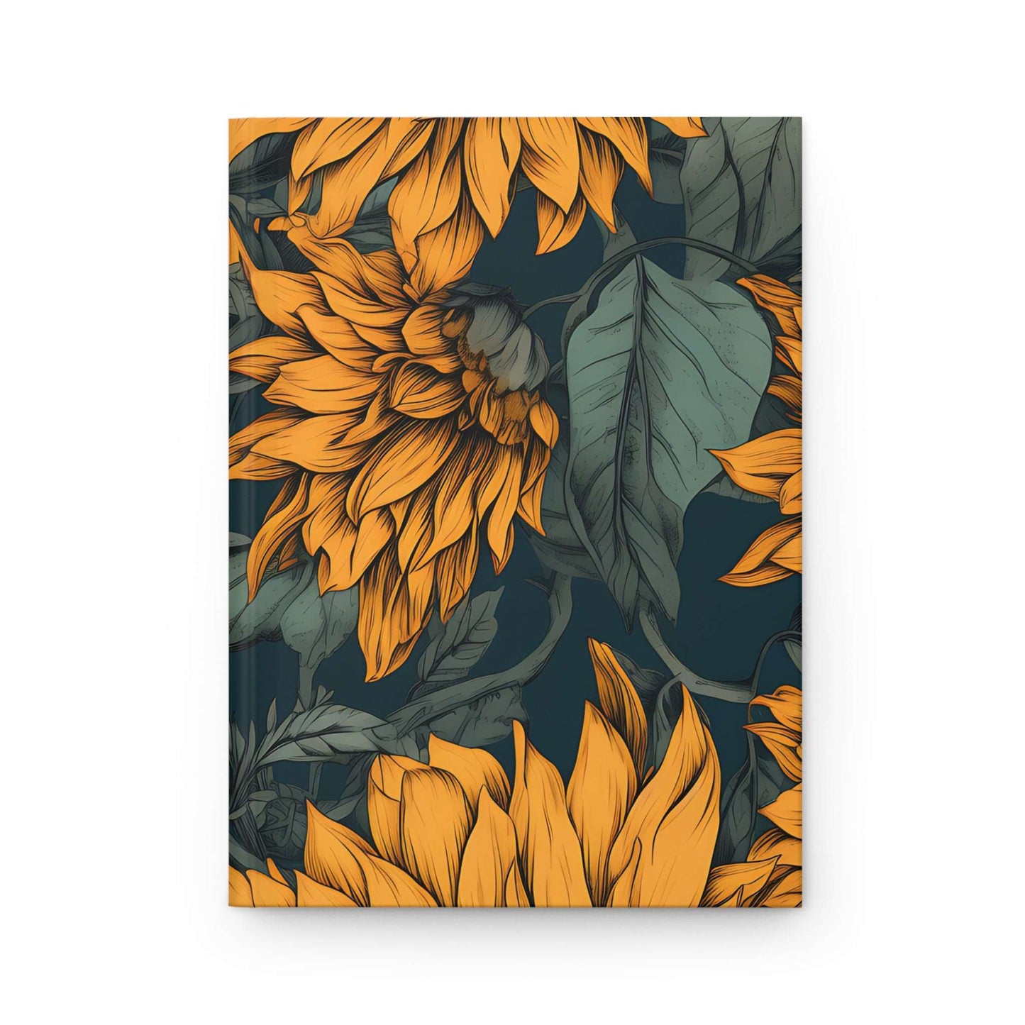 Midnight Sunflowers Hardcover Journal Matte