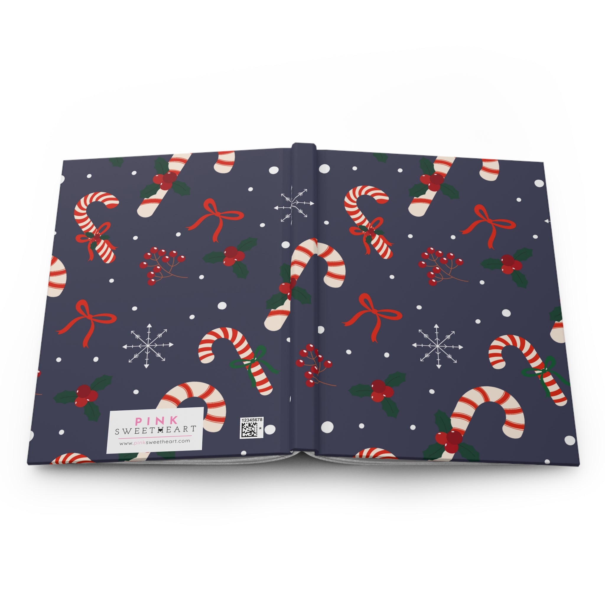 Peppermint Candy Canes Hardcover Matte Journal