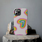 Rainbow Hearts Phone Case (Apple & Android) - Pink Sweetheart