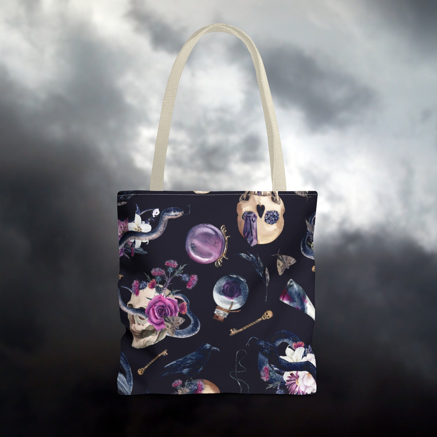 Gothic Floral Tote Bag