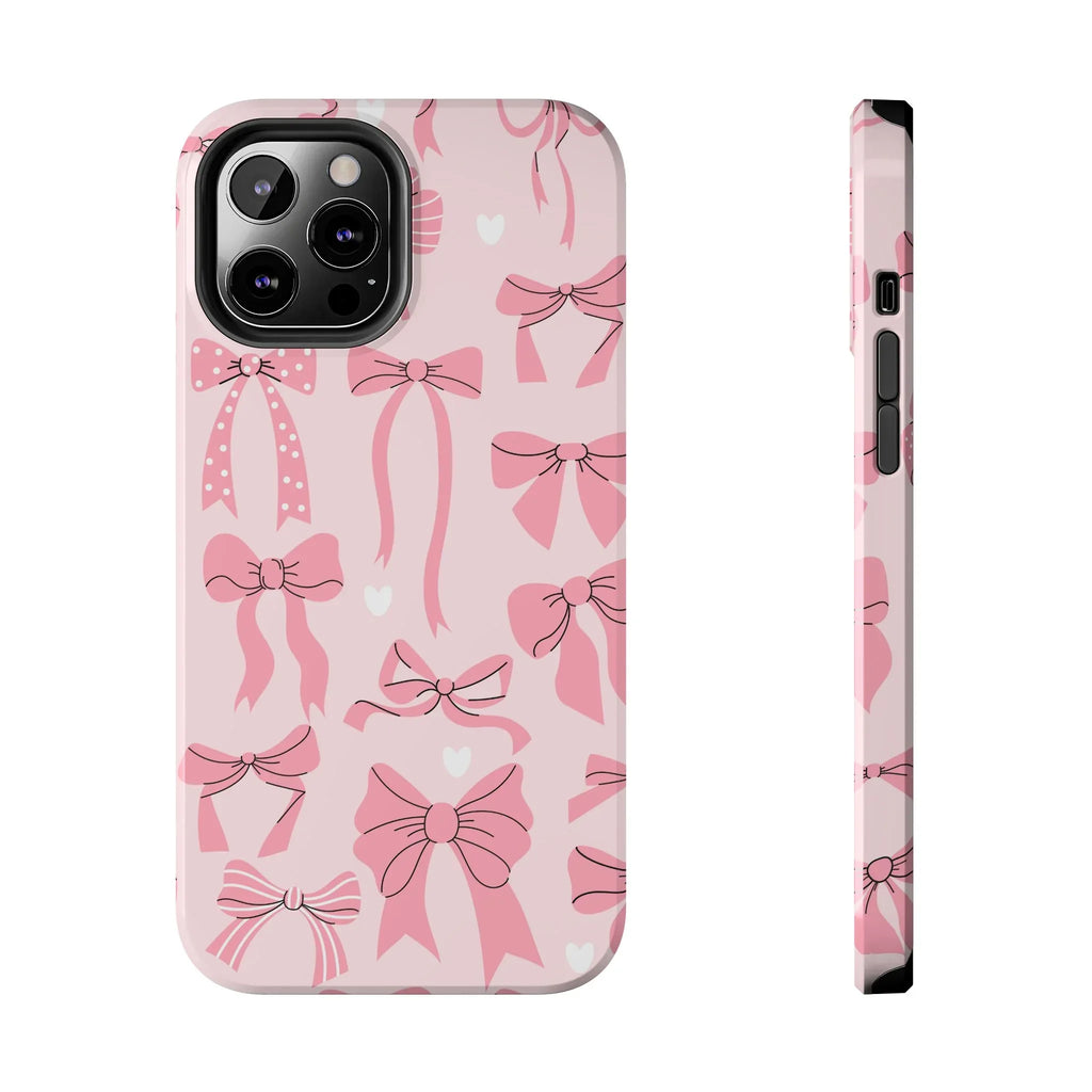Pink Bow Ribbons Phone Case (Apple & Android) - Pink Sweetheart