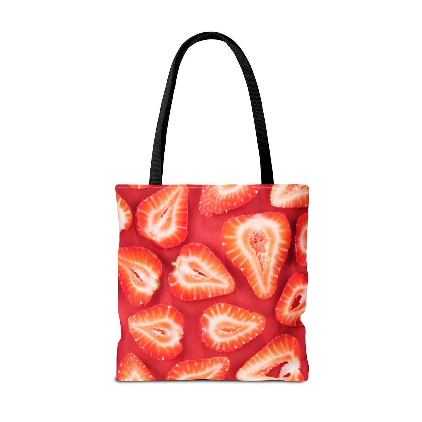 Sweet Sliced Strawberries Tote Bag