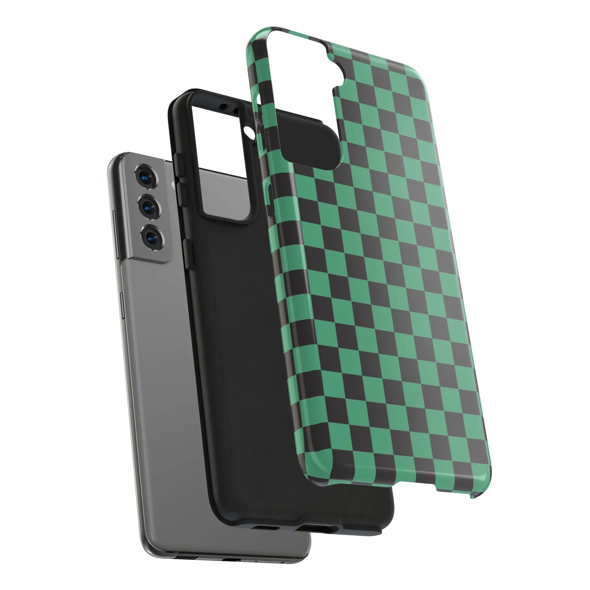 Checkered Kimono Tough Phone Case (Apple & Android) - Pink Sweetheart
