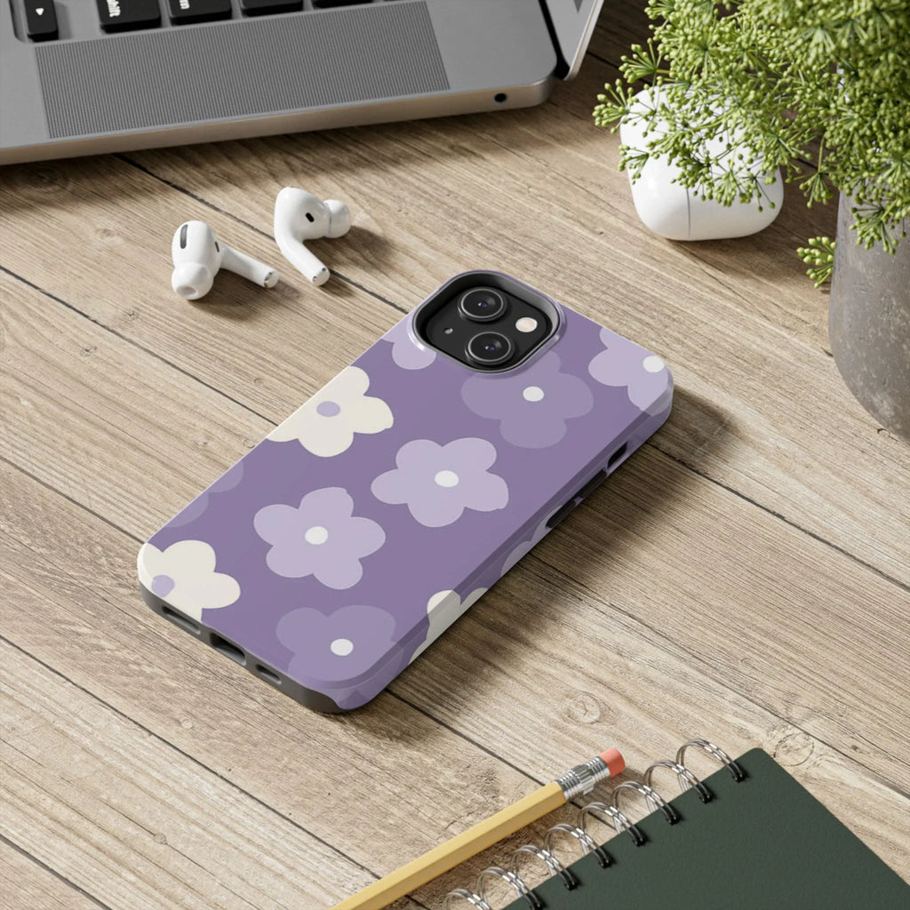 Pastel Purple Flowers Phone Case (Apple & Android) - Pink Sweetheart